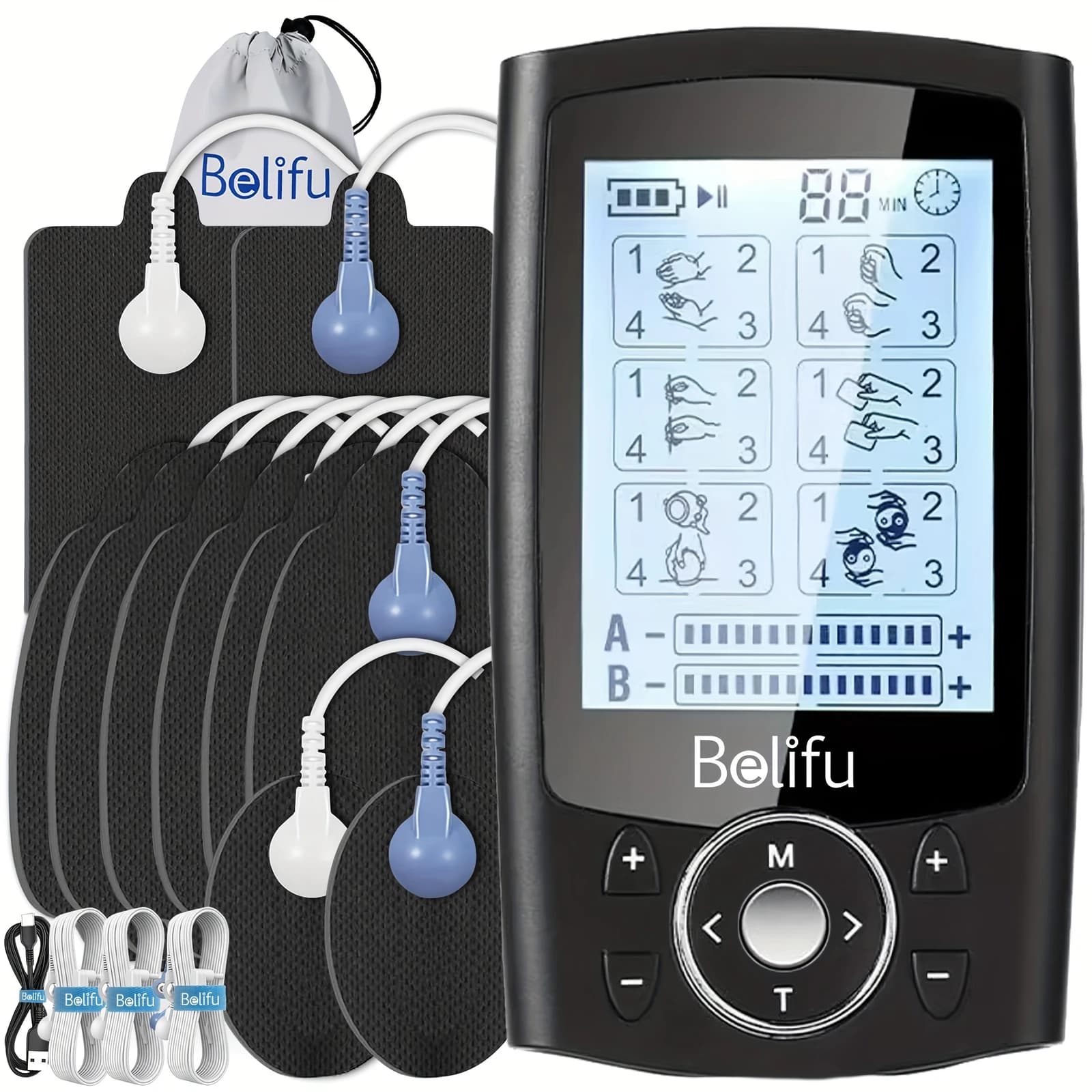 24-in-1 TENS EMS Muscle Stimulator for Pain Relief