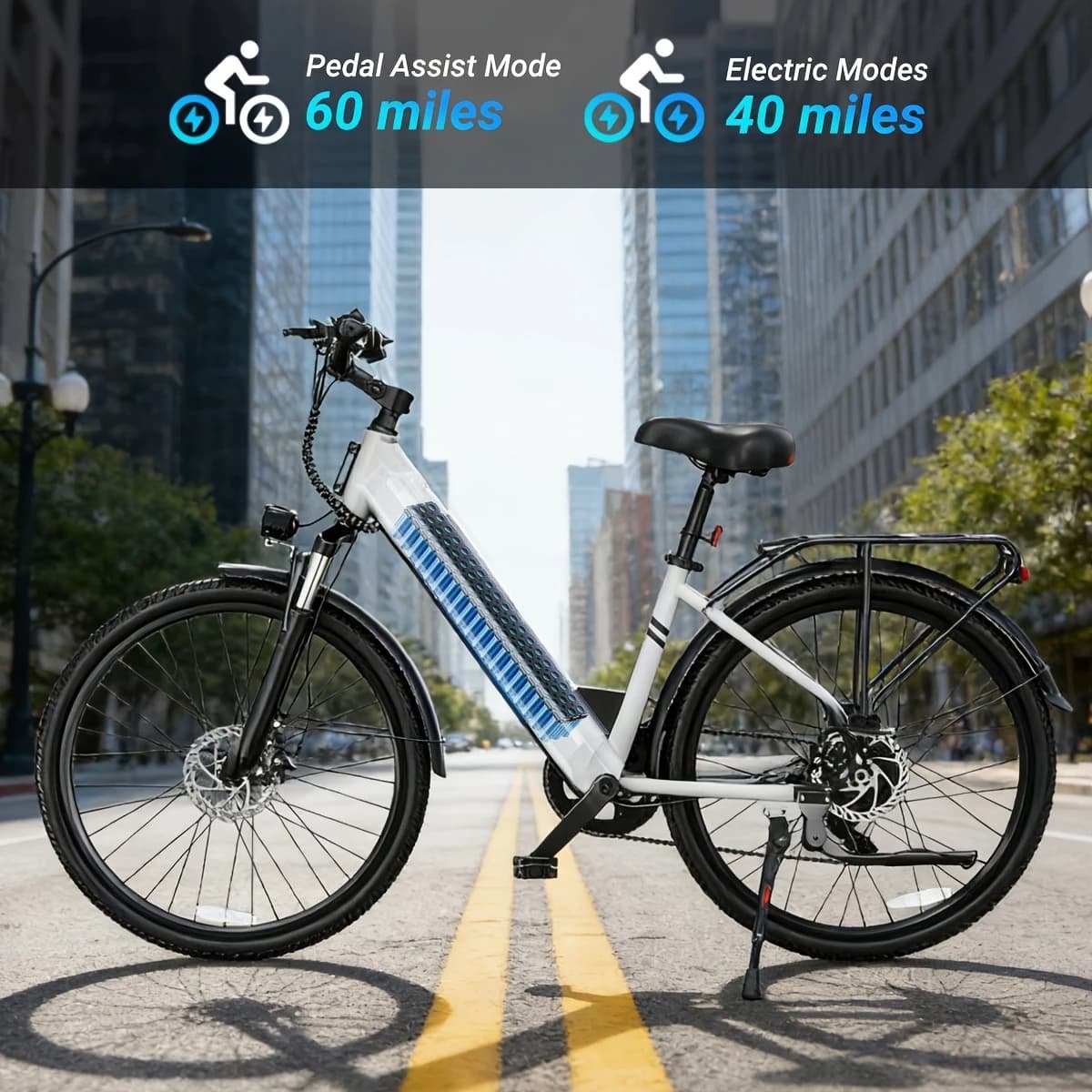 26" Electric Bike for Adults - 500W Motor All-Terrain E-Bike